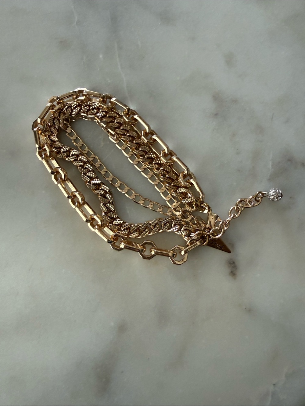 Erimish Gold Multi-Chain Anklet New - Picture 2 of 5